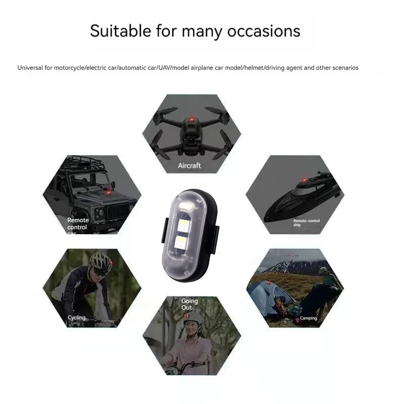 Waterproof Wireless LED Lights USB Charging Wireless LED Flashing Lights High Brightness Wireless LED Lights for Car Bike H9EE