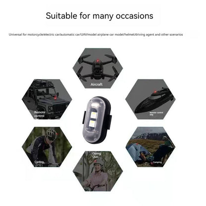 Waterproof Wireless LED Lights USB Charging Wireless LED Flashing Lights High Brightness Wireless LED Lights for Car Bike H9EE