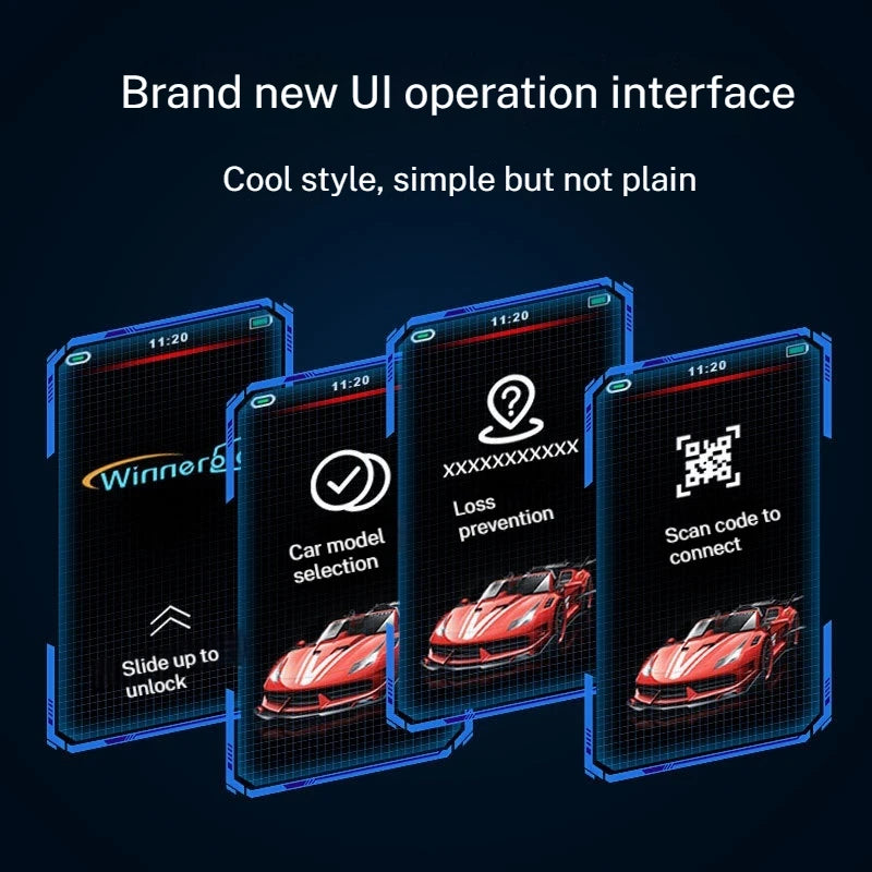 LCD Touch Smart Car Key Connect With Mobile Phone For BMW Benz Audi Land Rover Lamborghini Cadillac Toyota Honda BYD Ford Tesla