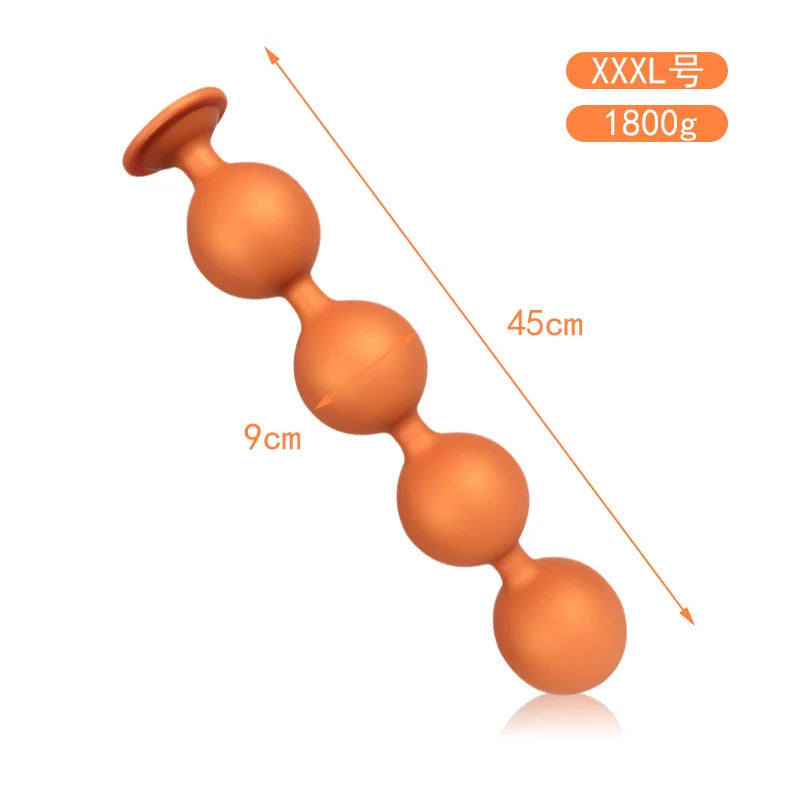 Huge Anal Plug 9cm Anal Beads 100% Liquid Silicone Soft Anal Balls Big Buttplug Prostate Massager Adult Sex Toys For Men