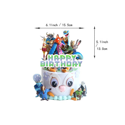 NEW Zootopia Party Favor Zootopia 2 Birthday Decoration Judy Nick Gary Party Supplies Zootropolis Coil Notebook Box Bag Card Kid