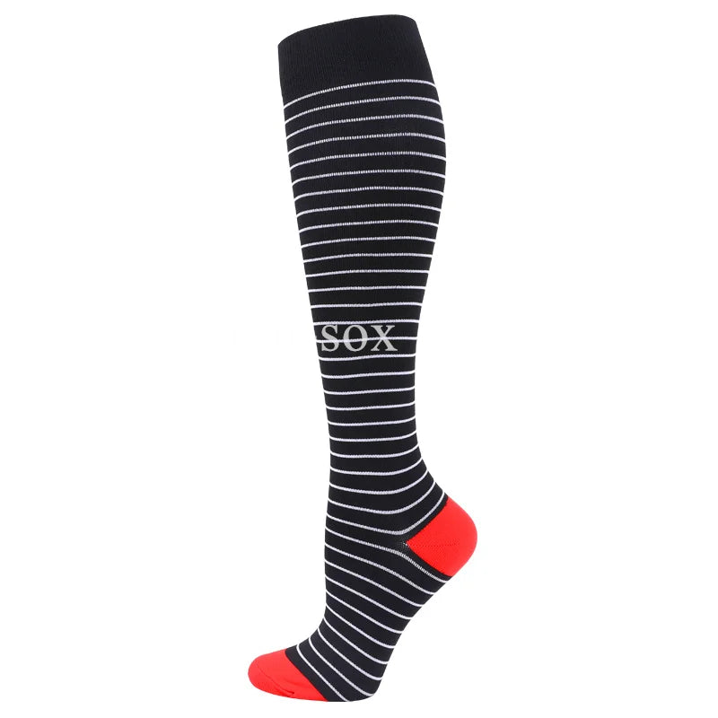 1Pair New Compression Stockings 20-30Mmhg Knee High Sports socks Fit Medical Varicose Veins Pregnant  Edema Diabetes Circulation