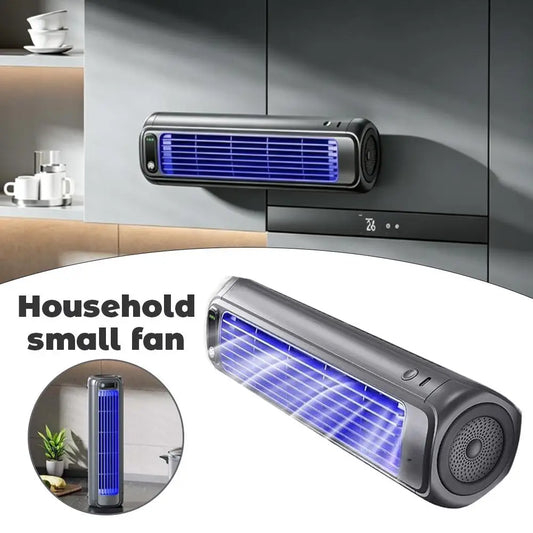 Energy Saving Quiet Wall Mounted Electric Fan No Drilling Adhesive Small for Kitchen Bathroom Dorm Bedroom Office Cooling Fan