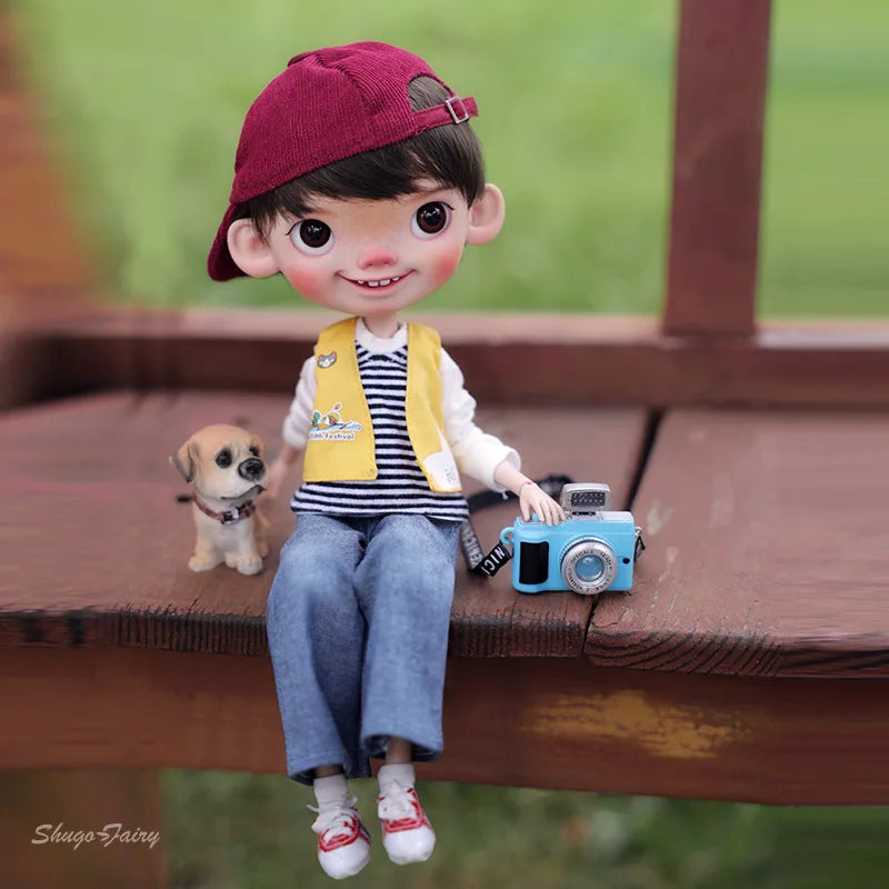 BJD Doll Jief 1/6 Ruth MA Body Naughty Child Anime Doll The Breeze Raises The Corners Of Mouth Resin Toys Movable Joint Doll