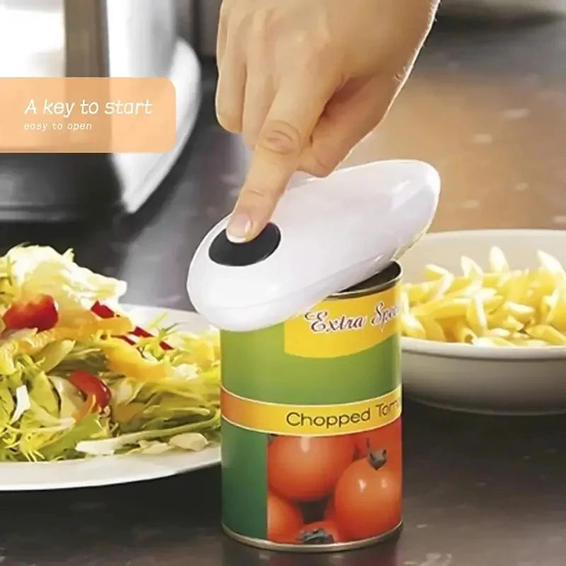 Easy Operate Electric Can Opener Multifunctional Jar Bottle Opener With Free Small Opener Battery Powered