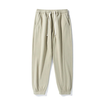 DUKEEN 500G Heavyweight Fleece Men's Sweatpants Winter New Thick Warm Sports Casual Knit Joggers Men's Clothing