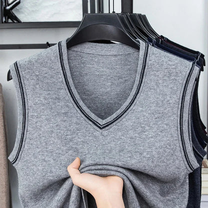 2026 Men's Casual Sweater Vest Warm Comfortable Autumn Winter Fashion Outerwear
