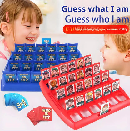 Guess Who Board Game  Classic 2-Player Family Logic Deduction Game, Parent-Child Interactive Toy with Character Cards