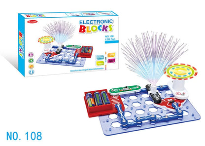 Educational Electronic Building Blocks for Kids - New Circuit Scientific Experiment Assembled Toys for Children's Exploration 8+