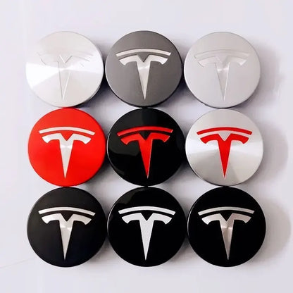 for Tesla Model Y X S Original Auto Accessories 4pcs/set 56mm Tesla Model 3 Model Y Original Covers Hub Caps Wheel Center Caps