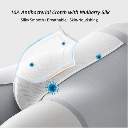 3pcs Men's 120S Ice Silk Seamless Briefs Breathable Mesh Antibacterial Quick Dry Underwear Mulberry Silk Crotch