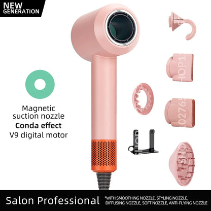 Ionic Hair Dryer 5 In 1 With Diffuser Professional Hair Care Appliances Women Salon Barber Leafless Hairdryer Super Hair Dryer