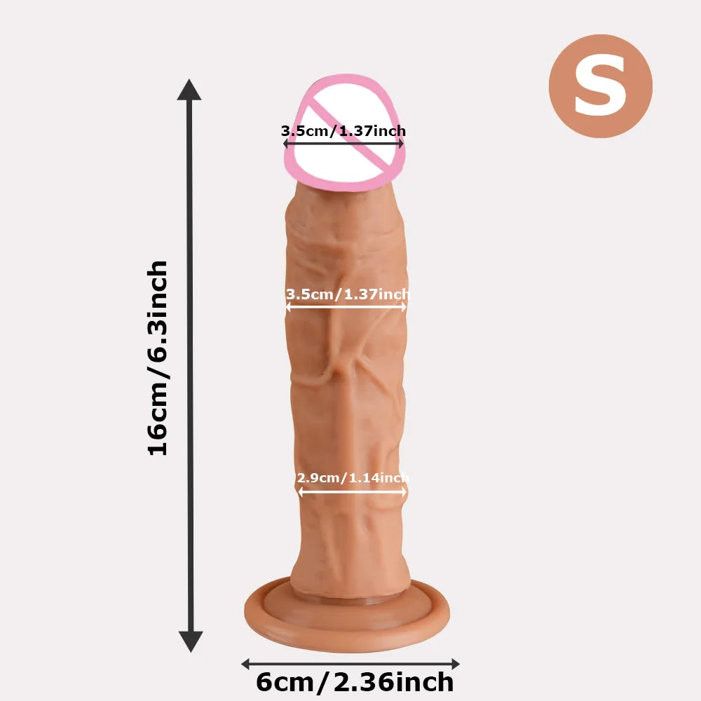 5 Sizes Realistic Dildo Sex Toys for Women Soft Huge Penis Suction Cup Thick Anal Dildo Adult Masturbator Cock Dick Butt Plug