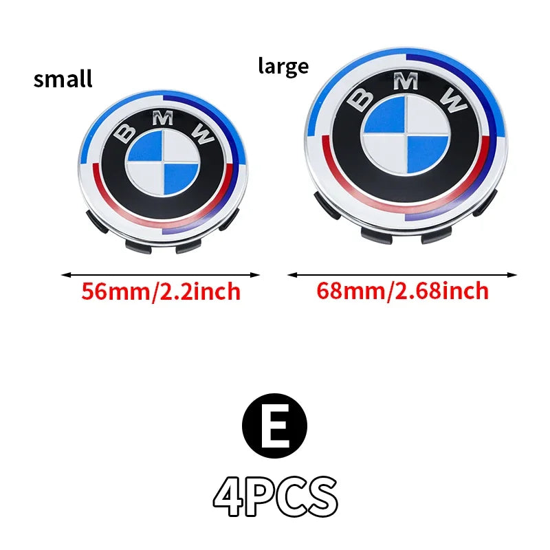 4Pcs/Set 56MM/68MM wheel hub center cap For BMW M X1F48 F13 G16 F33 E24 G23 G30 E70 F91 E92 F11 G80 X6E71 E86 F10 G60 G22 E46