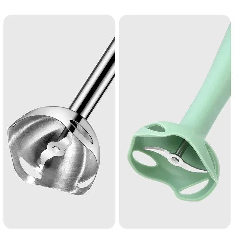 Handheld Electric Food Mixer 3-in-1 Stainless Steel Whisk Blender Chopper For Eggs Vegetables Kitchen Utensil