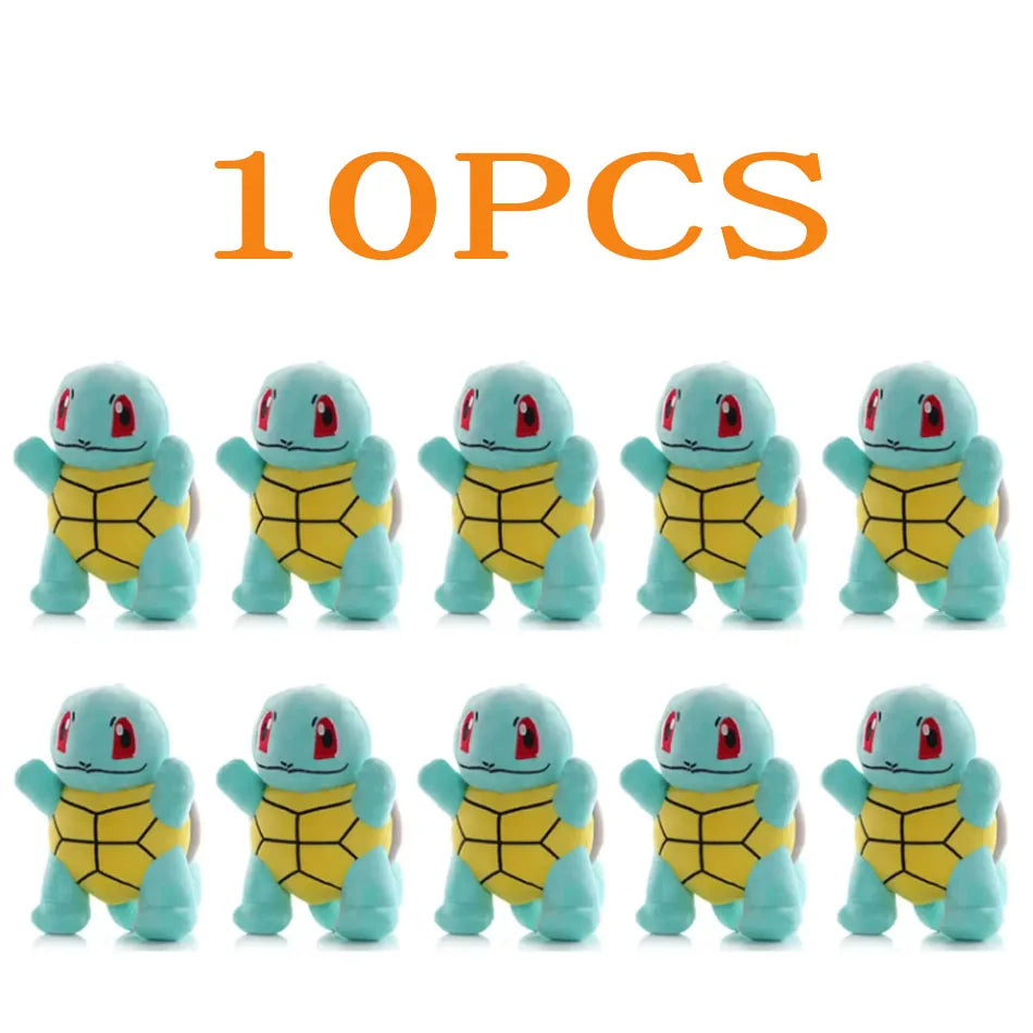 10pcs Pokemon Official Plush Toy - Charmander, Squirtle, Pikachu Plush, Bulbasaur Stuffed Animal Toy, Pokemon Doll Birthday Gift