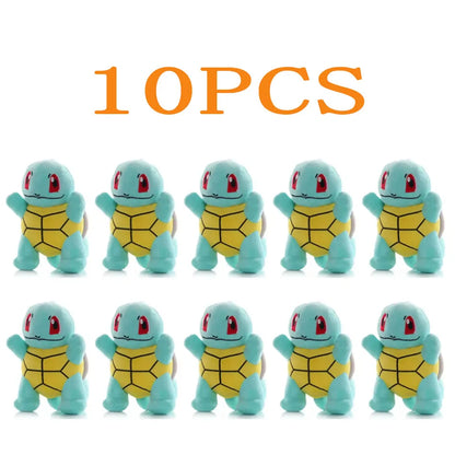 10pcs Pokemon Official Plush Toy - Charmander, Squirtle, Pikachu Plush, Bulbasaur Stuffed Animal Toy, Pokemon Doll Birthday Gift