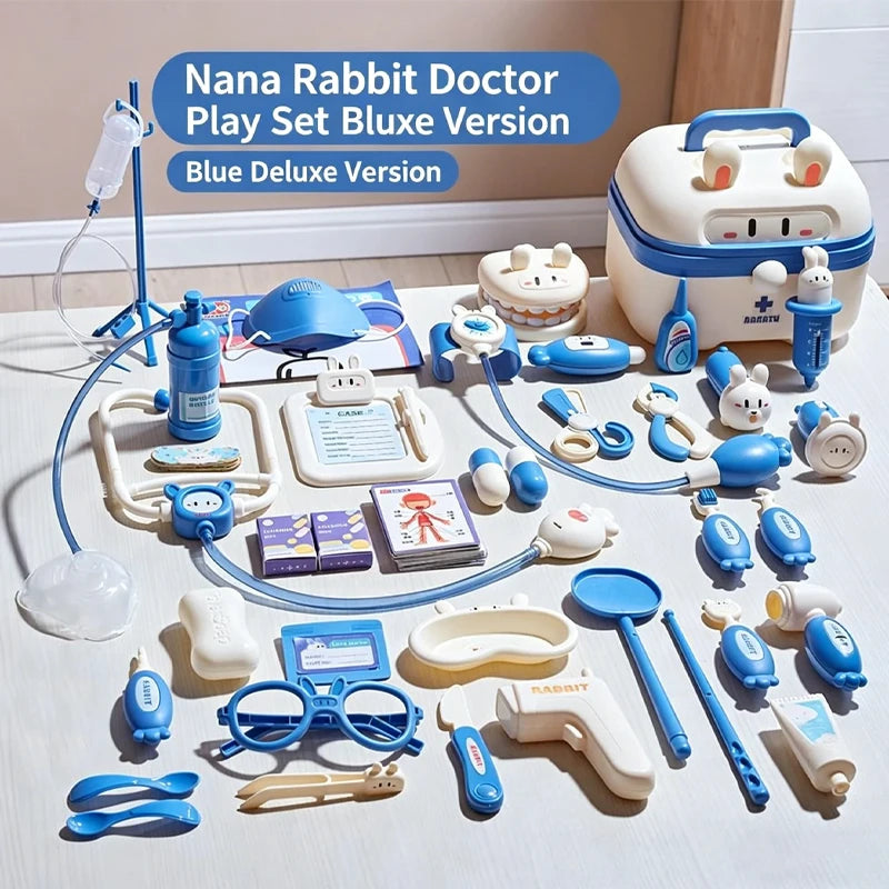 Nana Rabbit Doctor Playset – Nurse Pretend Play with Stethoscope Injection Toy for Baby Interactive Role-Play