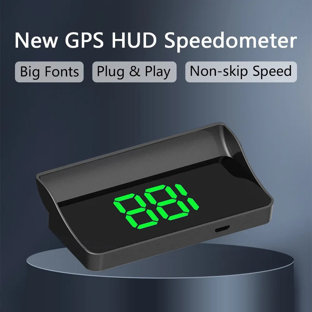 Universal Car HUD Display GPS Speedometer KMH MPH Projector Plug and Play Auto Accessories Windshield Anti-Glare Head Up Display