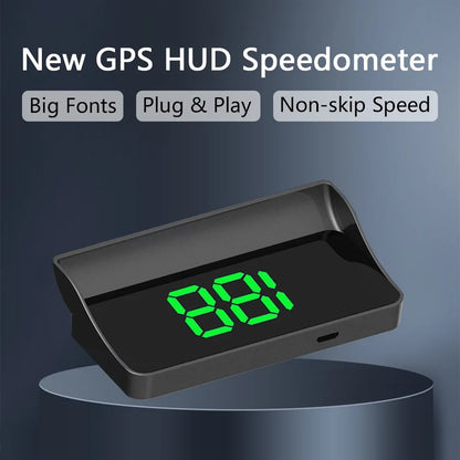 Universal Car HUD Display GPS Speedometer KMH MPH Projector Plug and Play Auto Accessories Windshield Anti-Glare Head Up Display