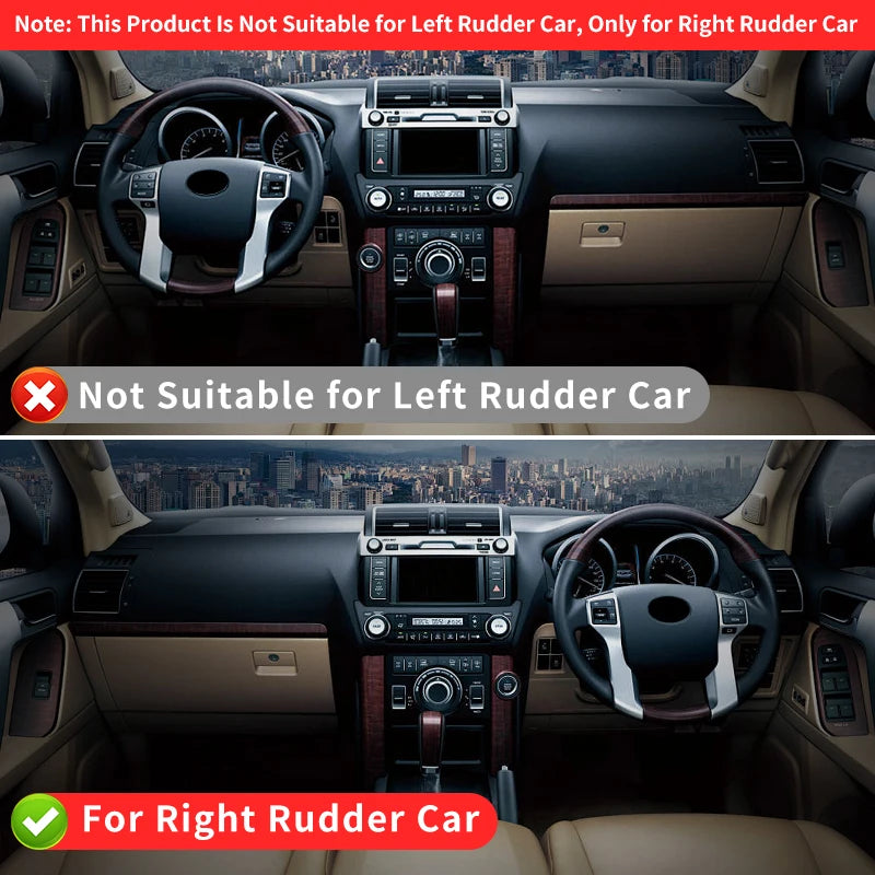 For 2010-2017 Right Rudder Car Toyota Land Cruiser Prado 150 Stainless Steel Panel Gearbox Cover Lc150 J150 Interior Accessories