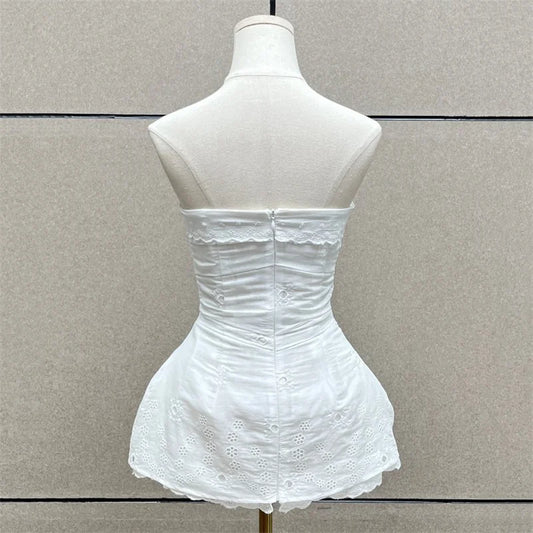 Women's vest New flower embroidered sleeveless top for summer 2026 Sexy backless women's corset Cotton linen blend tanks top y2k