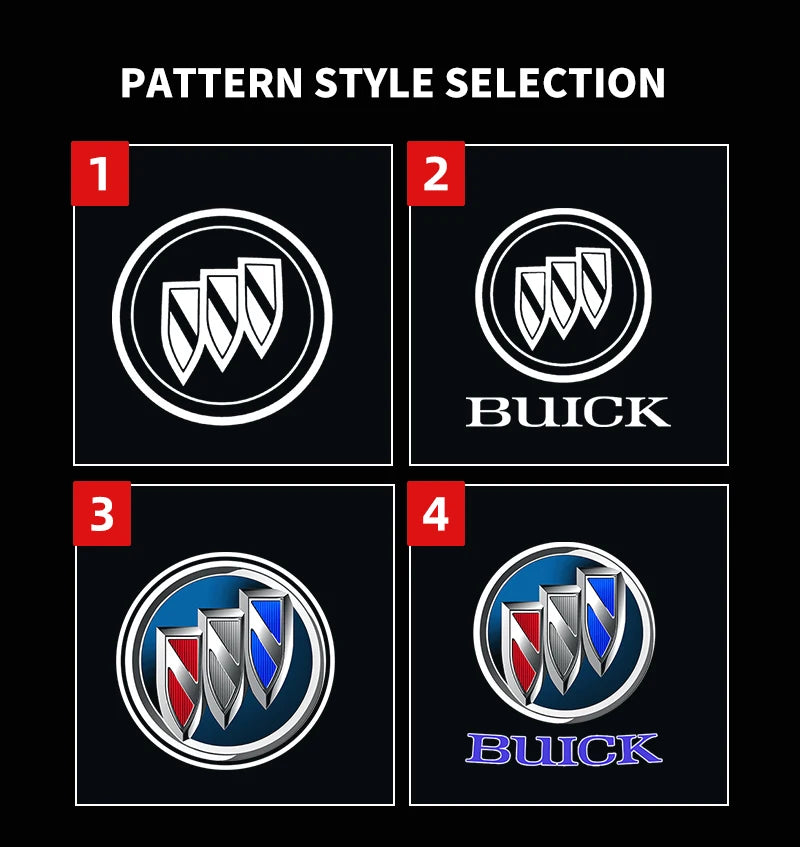 2pcs For Buick Regal 2009-2014 Lacrosse 2010-2020 Encore 2014-2016 Accessories HD Led Welcome Light Car Door Projector Lamps