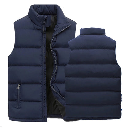 Winter Brand Clothing Vest Jacket Warm Sleeveless Men's Jackets Casual Waistcoat Winter Windproof Coats Male Zipper Down Vest