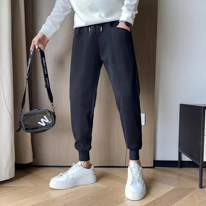 Man Sports Pants Plain Joggers Harem Plus Big Size Retro Fashion Trousers Elegant Autumn Winter High Quality Sweatpants for Men