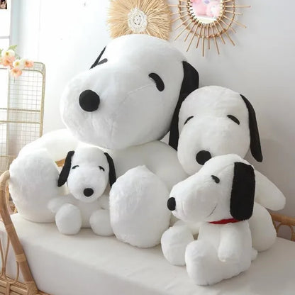 Kawaii Big Size Snoopy Plush Toy White Dog Snoopy Plushies Toy Pillow Stuffed Doll Cuddly Puppy Doll Animal Birthday Gifts