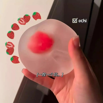 Blue Maltose Squishy Toy Cute Mochi Anti Stress Fidget Toy Soft Simulated Bule Transparent Ball Quick-rebound Decompression Toy