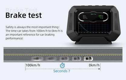 Head up Display OBD + GPS Car Water Temperature Turbo Oil Temperature Multi-function Meter LCD Display Automotive Speed Alarm