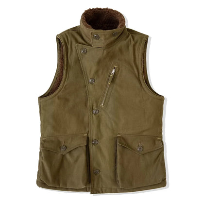 Red Tornado Heavy Aviators Vest Vintage Style Men's Wool Alpaca Lined Waistcoat