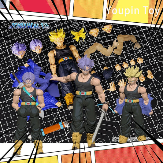 New Demoniacal Fit Trunks Dragon Ball Trunks Action Figure Shf The Coming One Free The Future Anime Figurine Collectible Toy