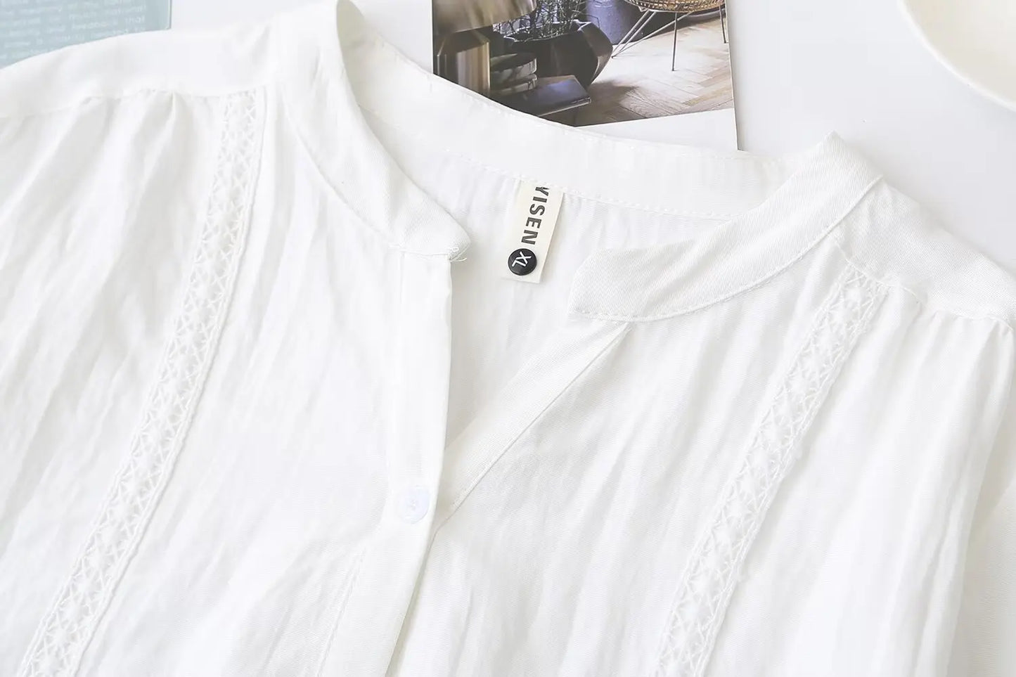 Slimming Short Sleeve Shirt for plus Size Women Stylish French Style Loose Fit Summer Top Single Button Closure Regular Length