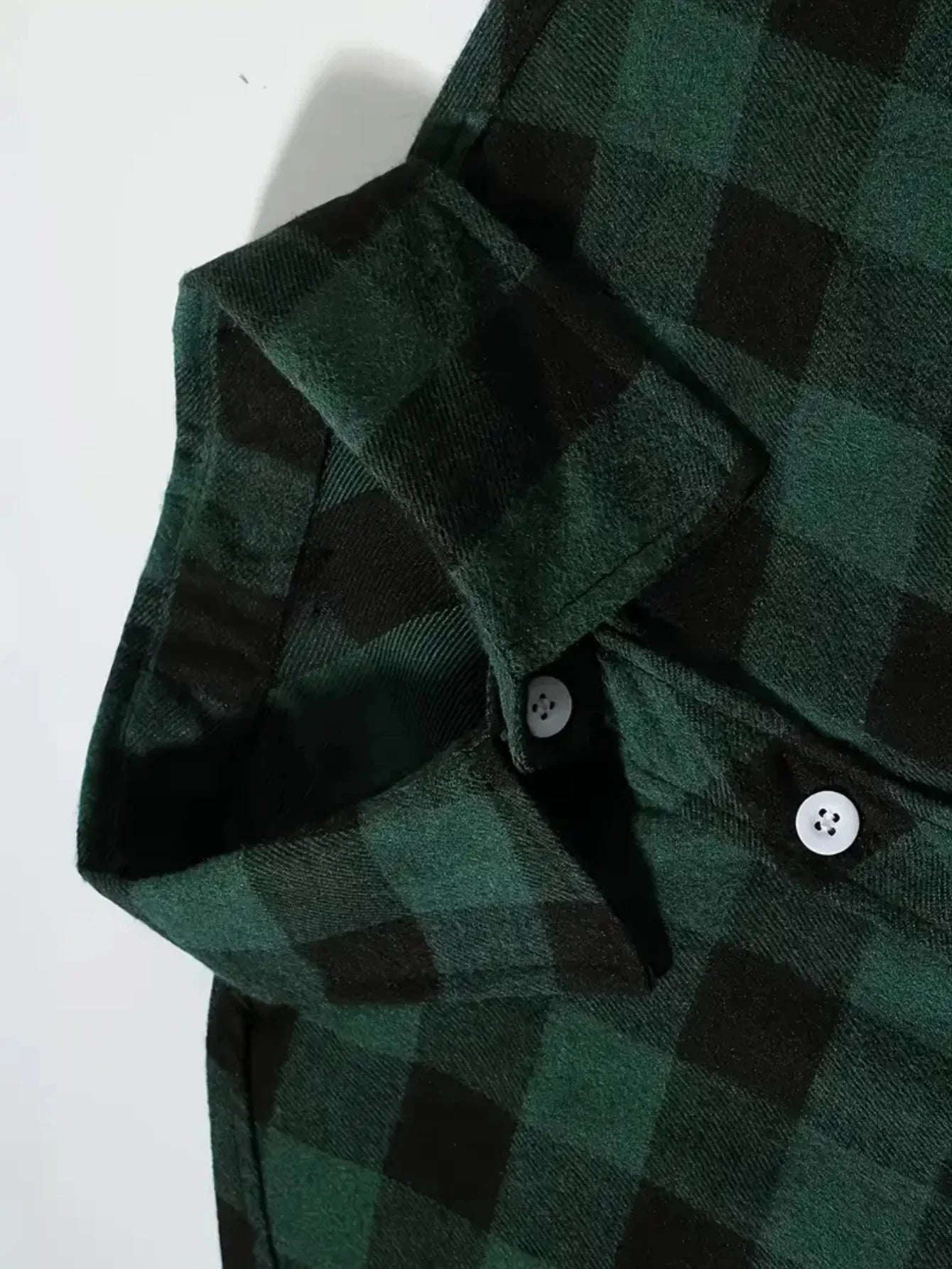 LVLAEA Plaid Pattern Men Fall Winter Buttonup Streetwear Long Sleeve Lapel Collar Pocket Decoration Trendy Y2K Tated Shirt for M