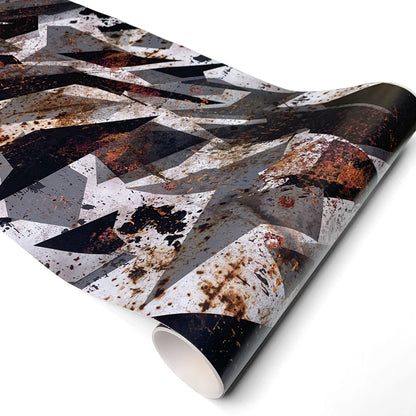 Camouflage Film Wrap Foil Car Sticker Motorcycle Stickers Vintage Rust Effect Vinyl Wrap Black Supplies Car Body Films Adhesive