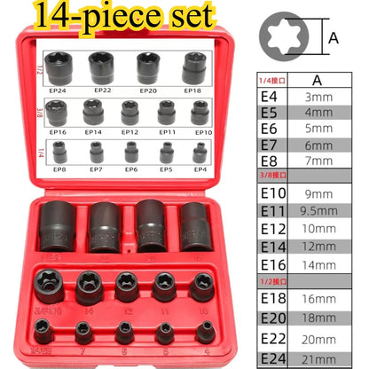 External Torx Plus Socket Set 5 and 6 Point Socket EP4, EP5 - EP32 1/2'' 3/8'' 1/4''  for Tesla Battery Pack Screw Removal Tool