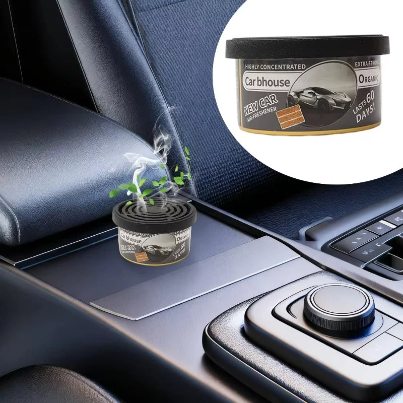organic air freshener tank, bubble gum scent, 3 anti-spill blocks per can, perfect for car scent, new car scent
