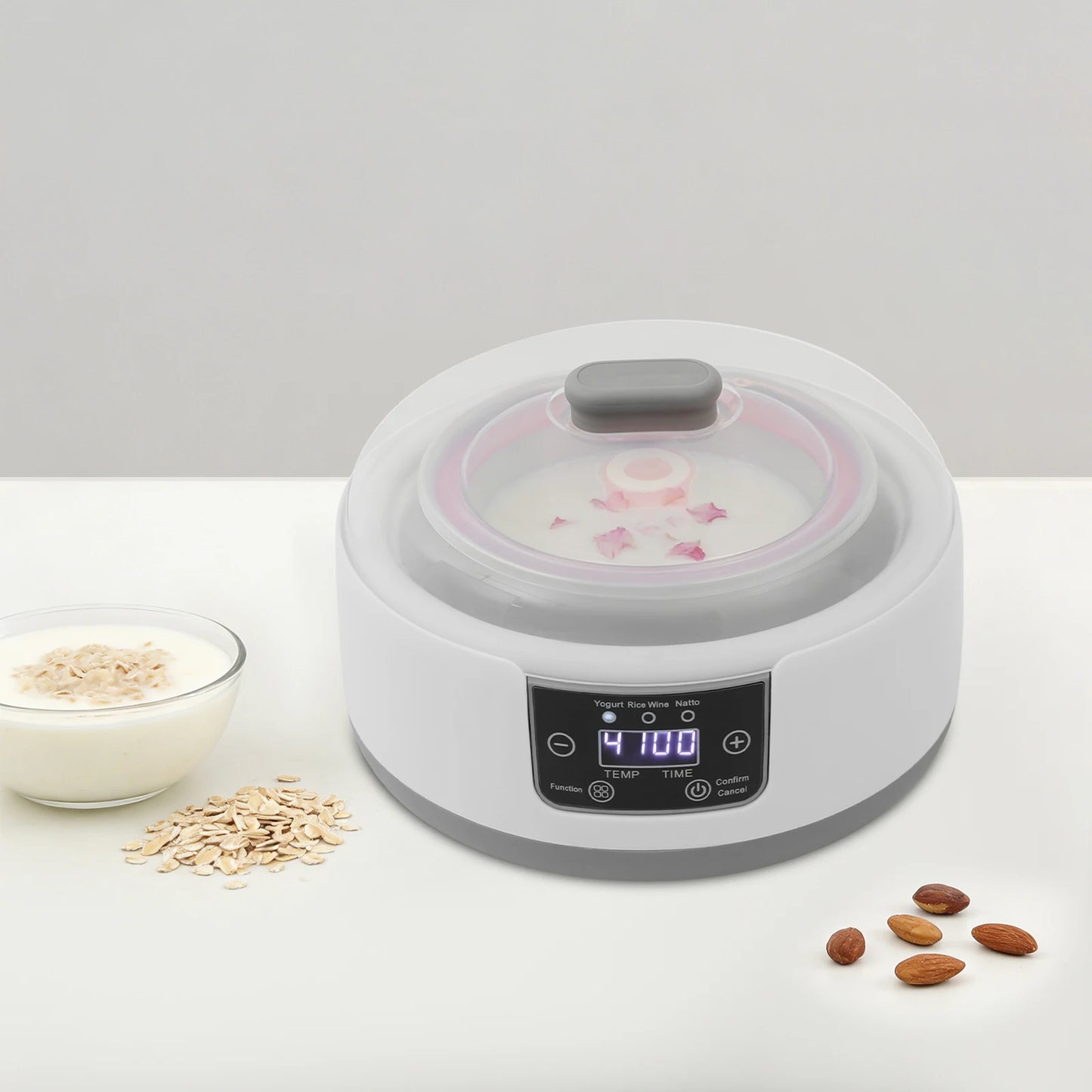 Electric Yogurt Maker+15W Power, Yogurt Maker+1.2L Capacity, Yogurt Maker Machine+21-45℃ Temp, For Homes Apartments Making Yogurt Rice Wine Natto