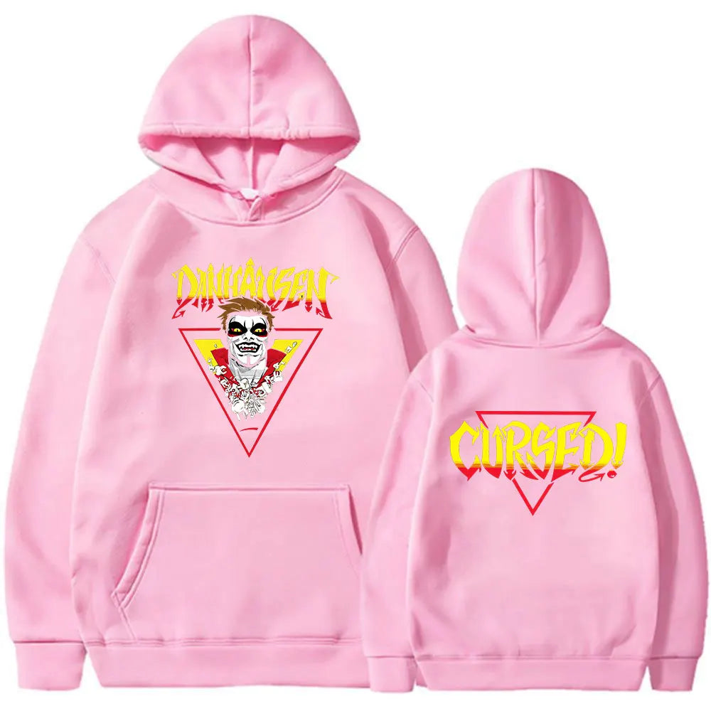 Danhausen Cursed Merch Hoodies Men's Women Clothing Fashion Hip Hop Hooded Sweatshirt Vintage Long Sleeves Pullovers Streetwear