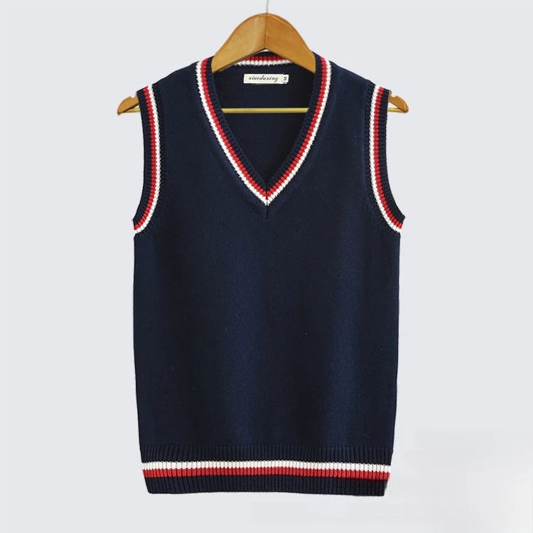 Mens &Womens V-Neck Cable Knit Sweater Vest Cotton Unisex Sleeveless Cricket Jumper for Spring Autumn Winter Golf Office Party