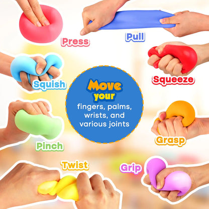 40-10 Pack Squishy Fidget Toys for Kids Dough Stress Relief Cube Pull Stretch Sensory Squeeze Cubes for Anxiety