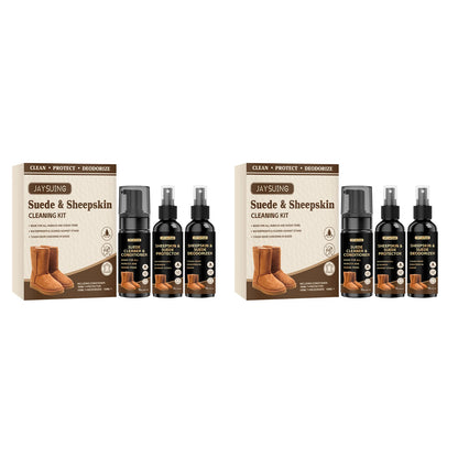 Suede & Sheepskin Clean Kit Nourish Protect Boost Stain Remove Efficiency Resist Water Light Stains Leather Material Cleaner Set