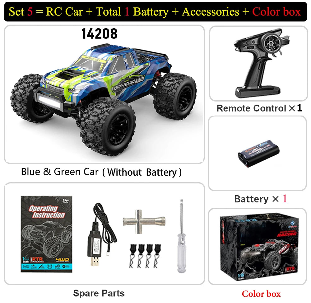 MJX Hyper Go 14207 14208 1/14 Brushless RC Car 2.4G 4WD Electric High Speed Off-Road Remote Control Drift Monster Truck for Kids
