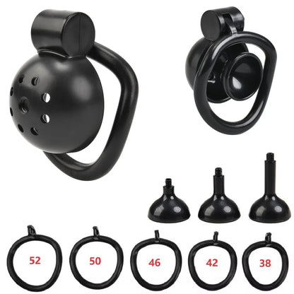 2026 Male Penis Chastity Cage Set Small Chastity Cage 5 Cock Rings With Urethral Sound Plug Penis Bondage Slave Man Sex Toy