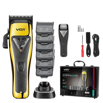 VGR Hair Trimmer Professional Hair Clippers Cordless Haircut Machine Vector Motor DLC Blade Metal Trimmer for Men V-015 V-994