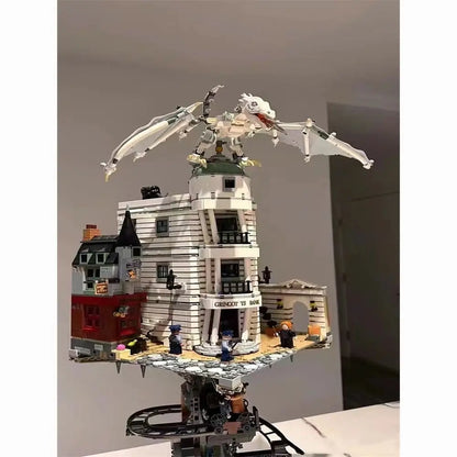 Cheapest DIY 4803Pcs Requiring Assembly Wizarding Bank Collectors Edition Building Block Model Birthday Christmas Gifts