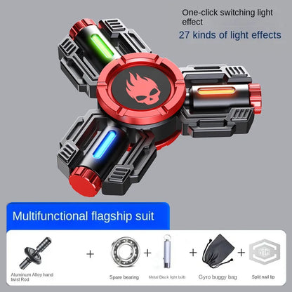 Fidget Toys Metal Hand Spinner Desk EDC Gyro Luminous Gyro Scope Stress ADHD Relief Creative Toys for Men Adults Kids Antiestres