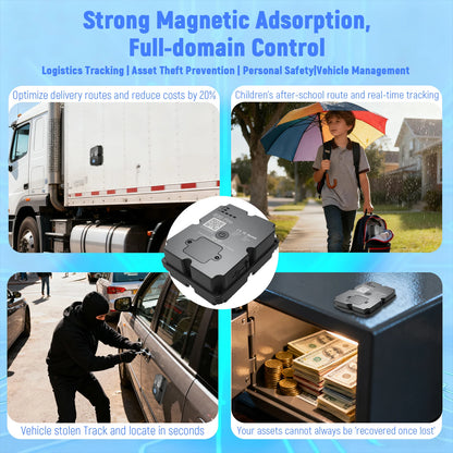 Car Waterproof GPS Tracker 7500mAh Battery Magnet IP67 Real-Time 30 Days Subscription Required With Free SIM Card